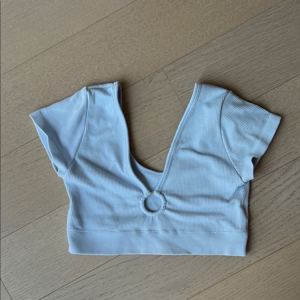 Aerie Light Blue Ribbed Bralette